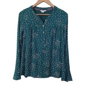 Women's New Boden Green Polka‎ Dot Top Size 6